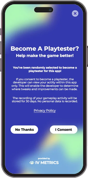 In-game playtester opt-in prompt